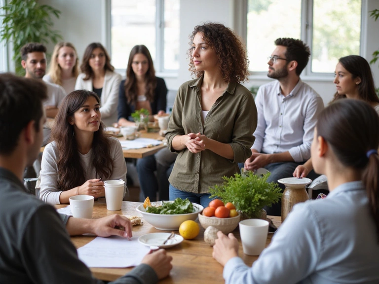 Gruppo di persone che partecipano a un workshop di nutrizione